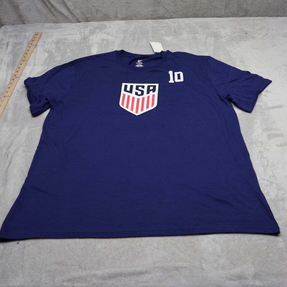 USMNT Shirt Men XL US Soccer Blue Christian Pulisic #10 Fan Gear Graphic $20 NEW